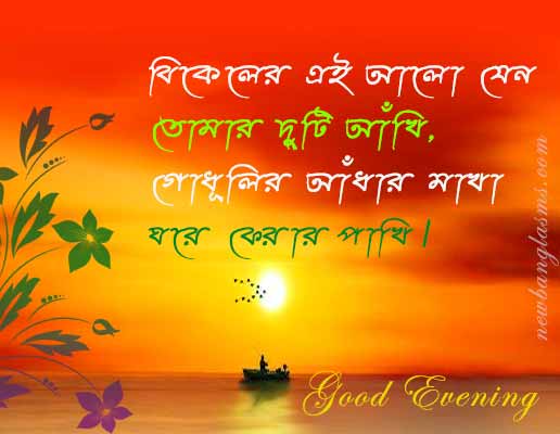 bengali good evening messages photo pic