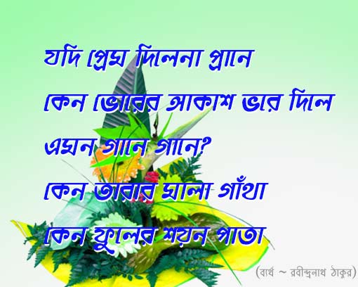 Rabindranath Tagore bangla suprovat Poem